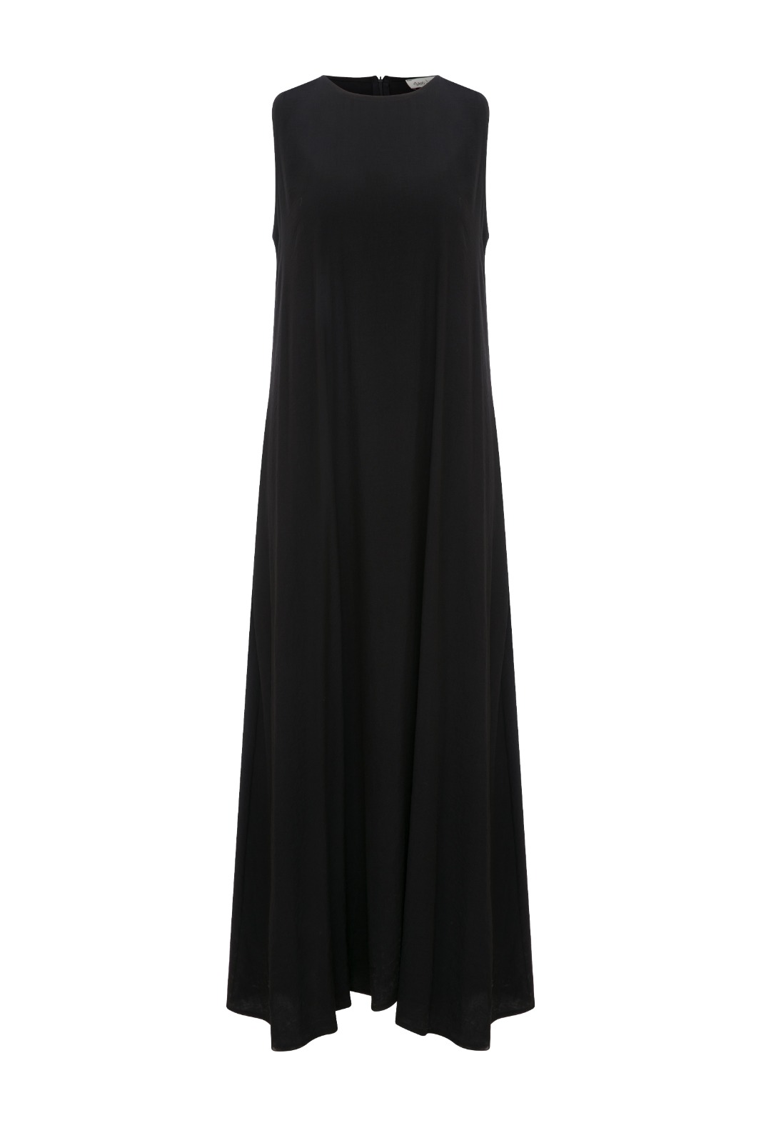 CLARA  Cupra Fabric Black Maxi Dress